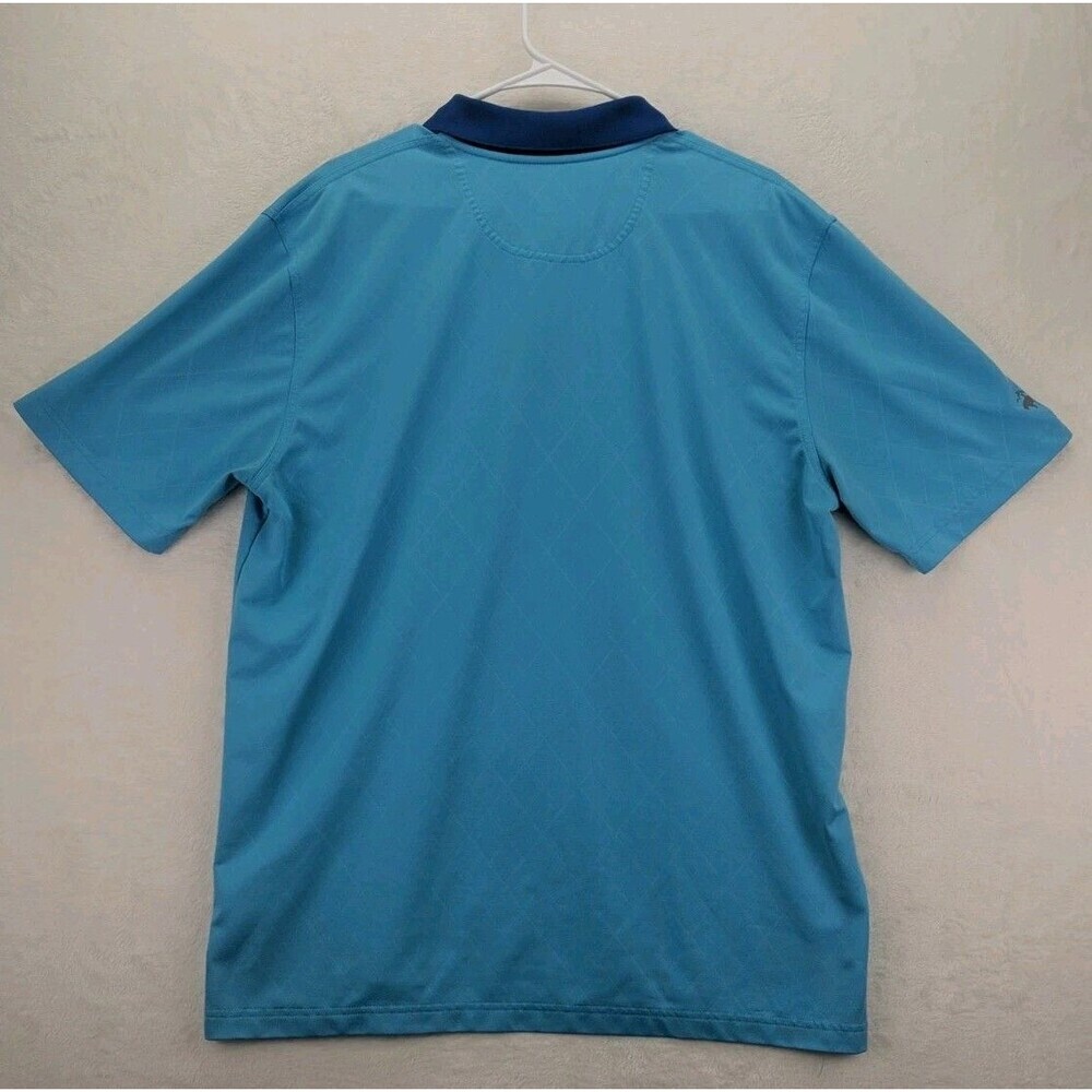 Brooks Brothers Two Tone Blue Performance Polo Mens XL Short Sleeve Breathable - Picture 2 of 12